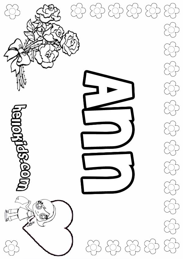 name coloring pages for girls - photo #29