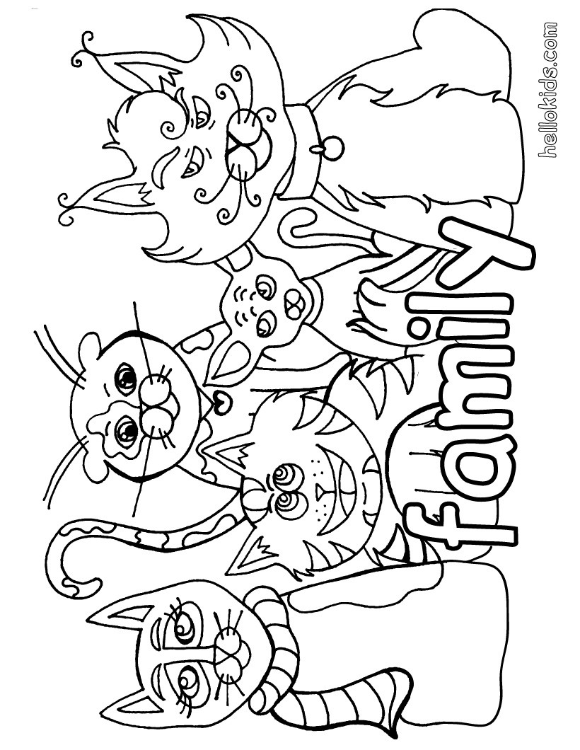 tabby cat coloring pages - photo #38