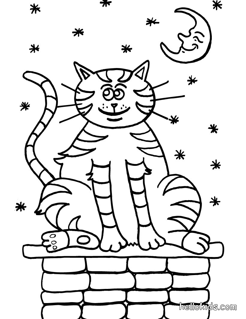 tabby cat coloring pages - photo #6