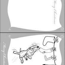 Christmas stocking and cat themed greeting card - Kids Craft - HOLIDAY crafts - CHRISTMAS crafts - Christmas GREETING CARDS