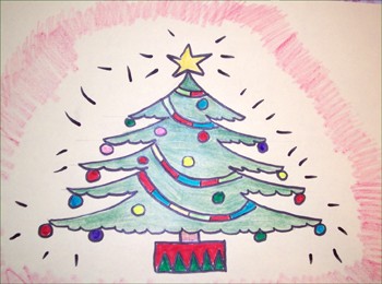 How To Make Christmas Tree On Chart Paper