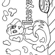 Dog in love coloring page - Coloring - Animal coloring pages - Dog coloring pages
