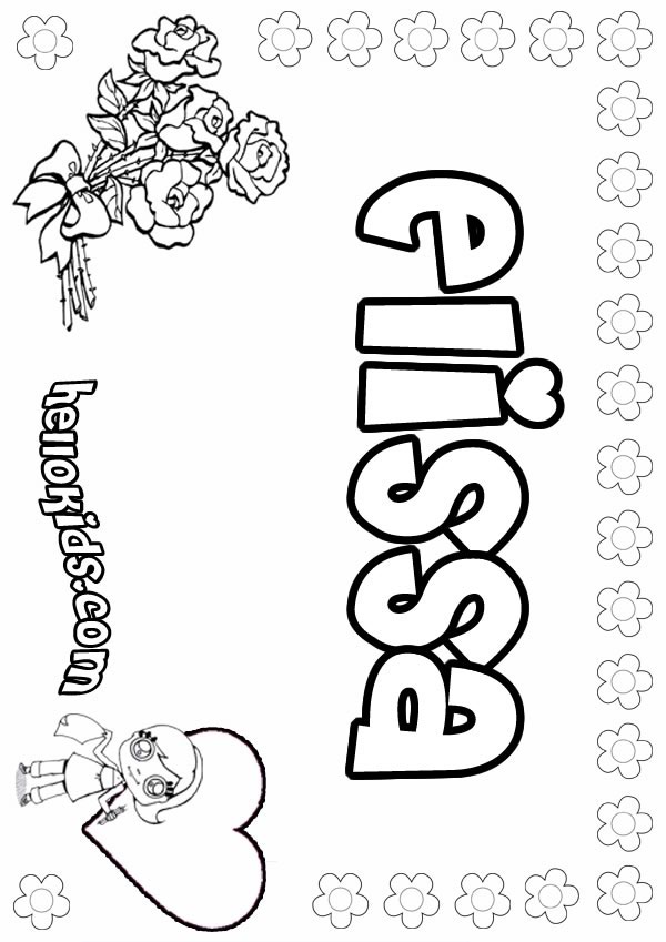 name coloring pages for girls - photo #48