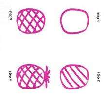 Pineapple - Drawing for kids - HOW TO DRAW lessons - How to draw FRUITS