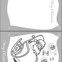 Sleeping Santa greeting card - Activities - Art and Crafts for kids - Christmas art and crafts for kids - Christmas Greeting Cards