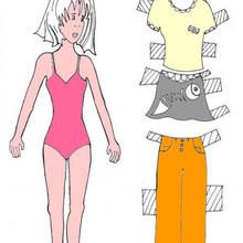 PAPER DOLL CLOTHES - GIRL coloring pages - Coloring