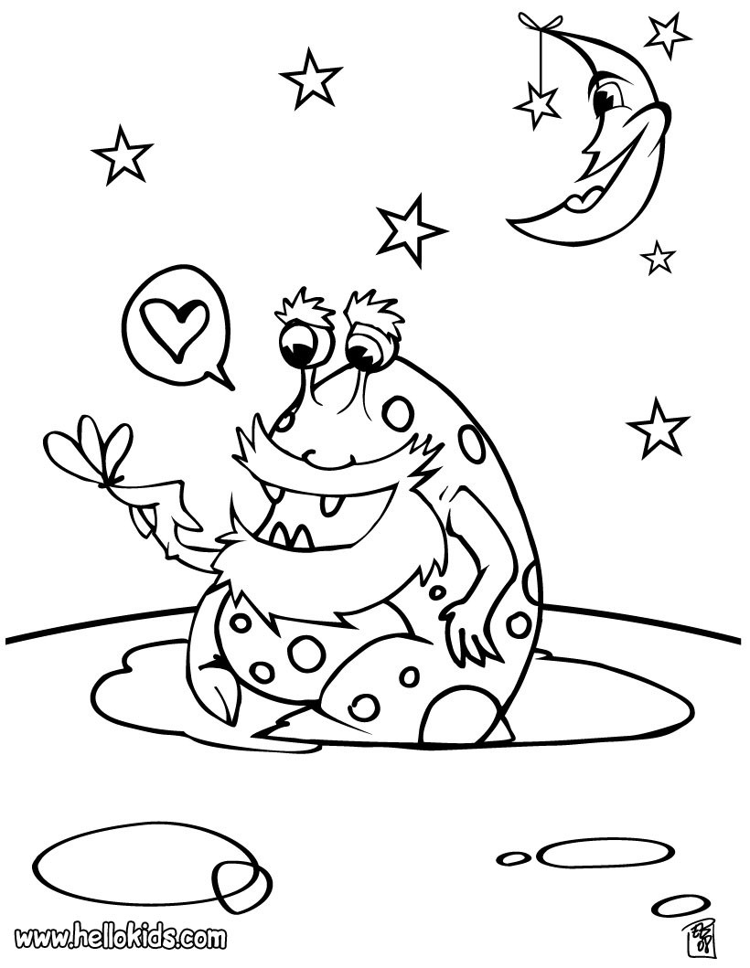 alien coloring pages for preschoolers