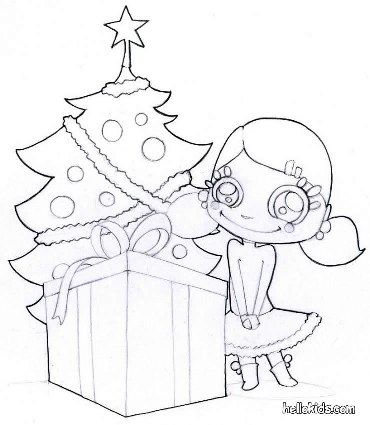 Christmas Tree And Presents Coloring Pages