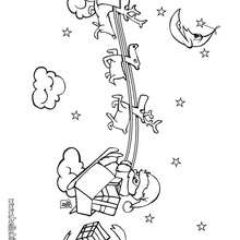 Christmas sled coloring page - Coloring - Holiday coloring pages - Christmas coloring pages - Christmas Sled and Reindeer coloring pages