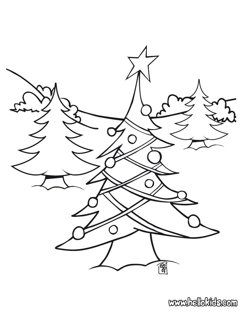 Christmas tree lights coloring pages - Hellokids.com