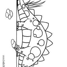 Cute Stegosaurus coloring page - Coloring page - ANIMAL coloring pages - DINOSAUR coloring pages - Stegosaurus coloring pages