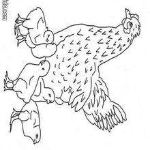 Hen with chicks coloring page - Coloring - Animal coloring pages - Farm animal coloring pages