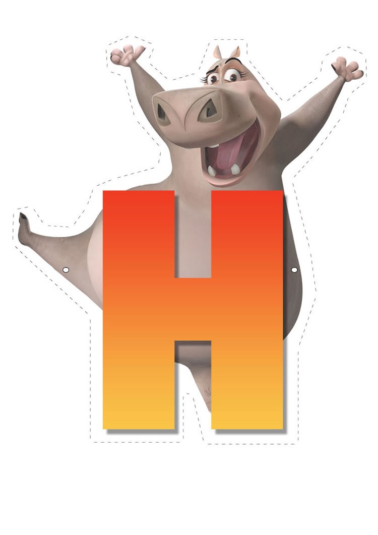 Hippo letter H letter