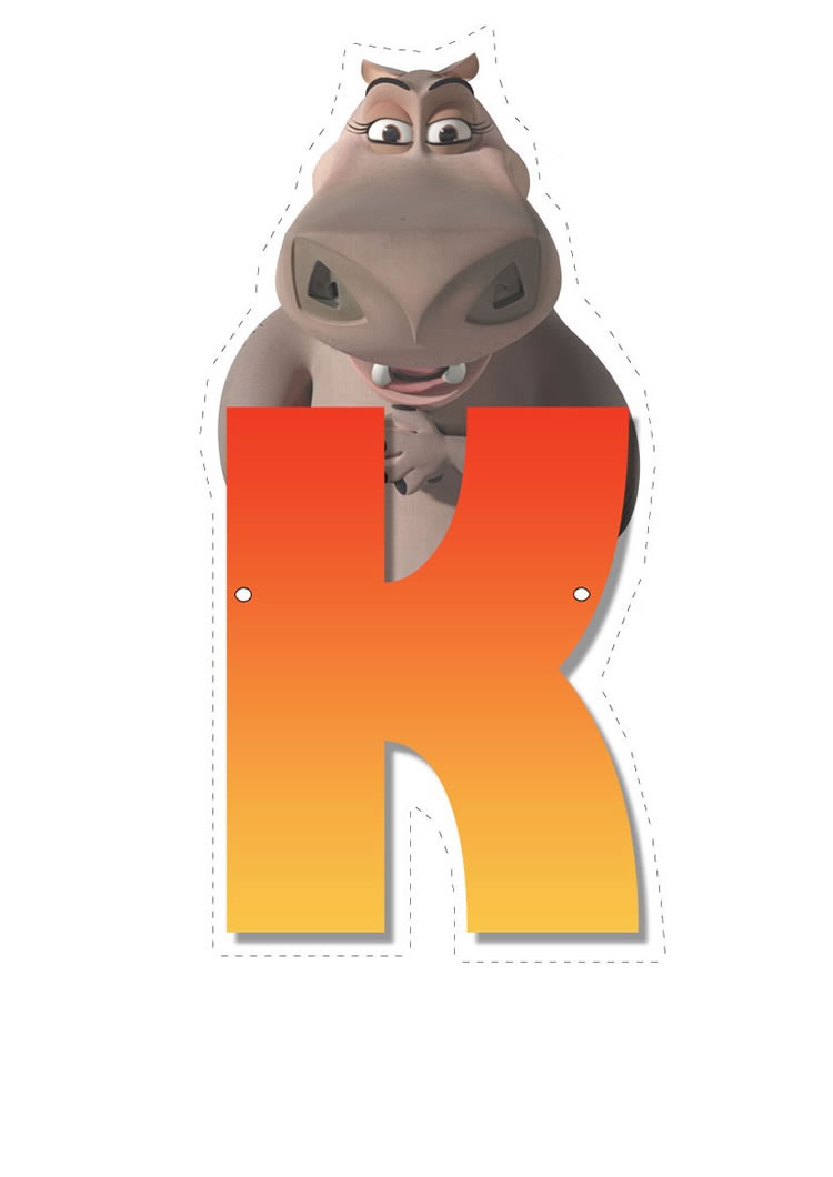 Hippo letter K letter