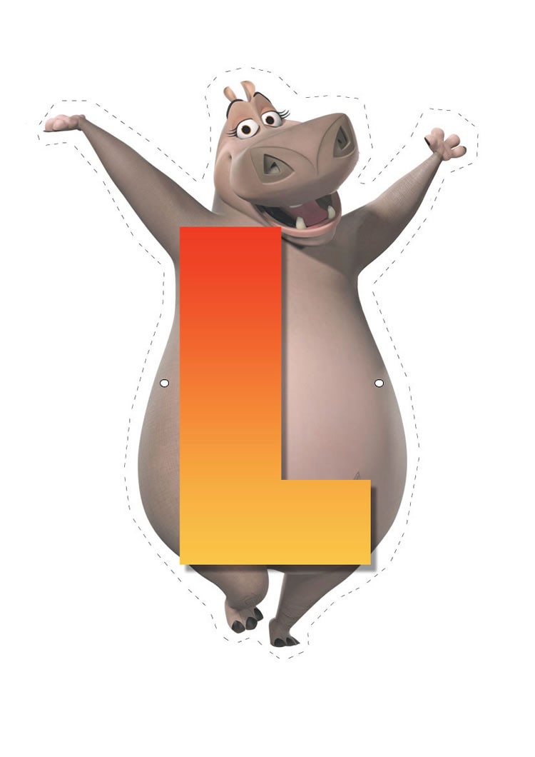 Hippo letter L letter