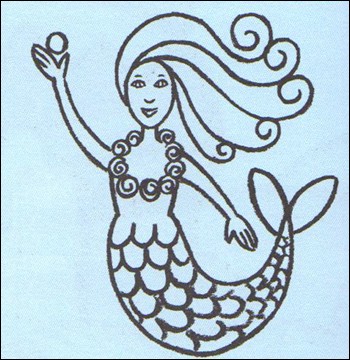 How to draw a Mermaid drawing lesson