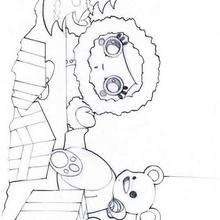 Christmas shop window coloring page - Coloring page - HOLIDAY coloring pages - CHRISTMAS coloring pages - CHRISTMAS GIFT coloring pages