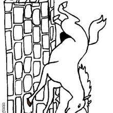 Jumping horse coloring page - Coloring - Animal coloring pages - Horse coloring pages