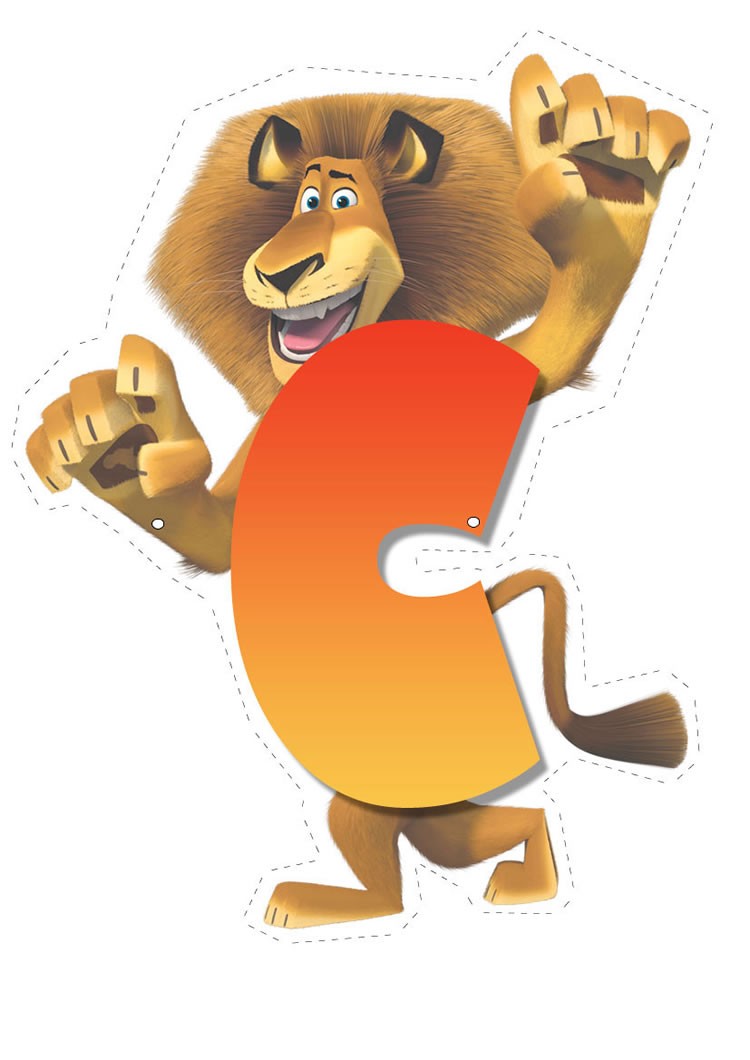 Lion letter C letter