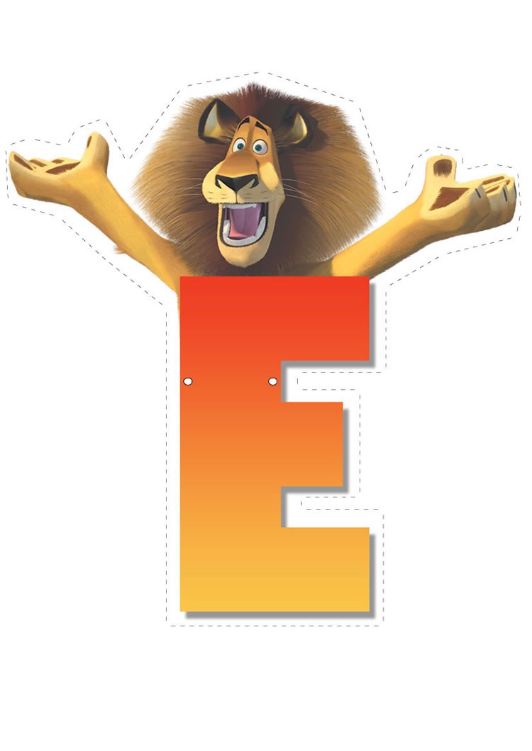 Lion letter E letter