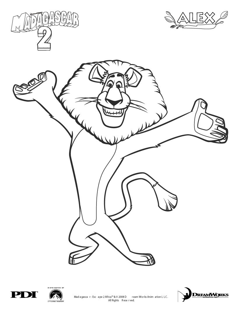 madagascar 2 coloring pages - photo #2