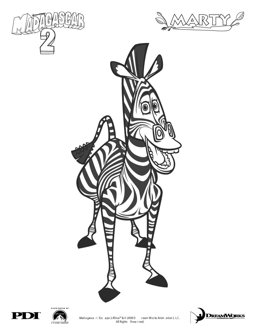 madagascar melman coloring pages