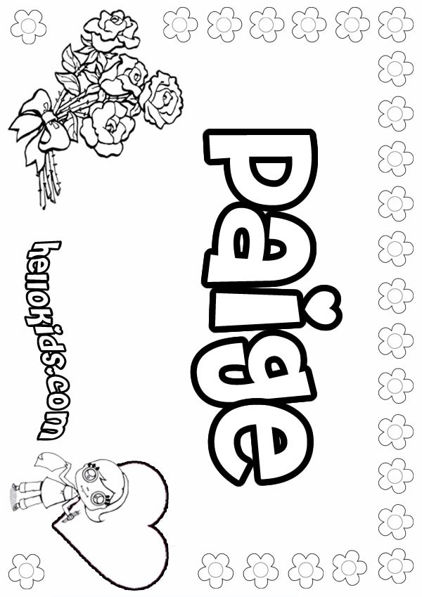 Paige Coloring Sheet Coloring Pages
