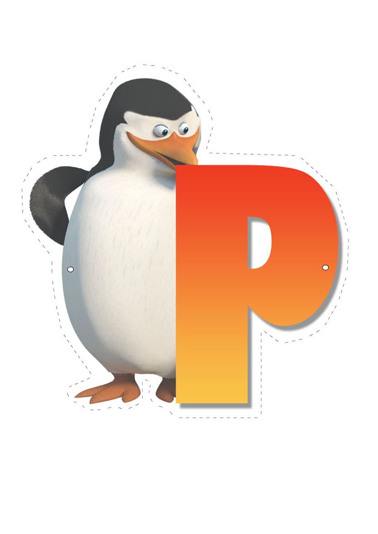 Penguin letter P letter