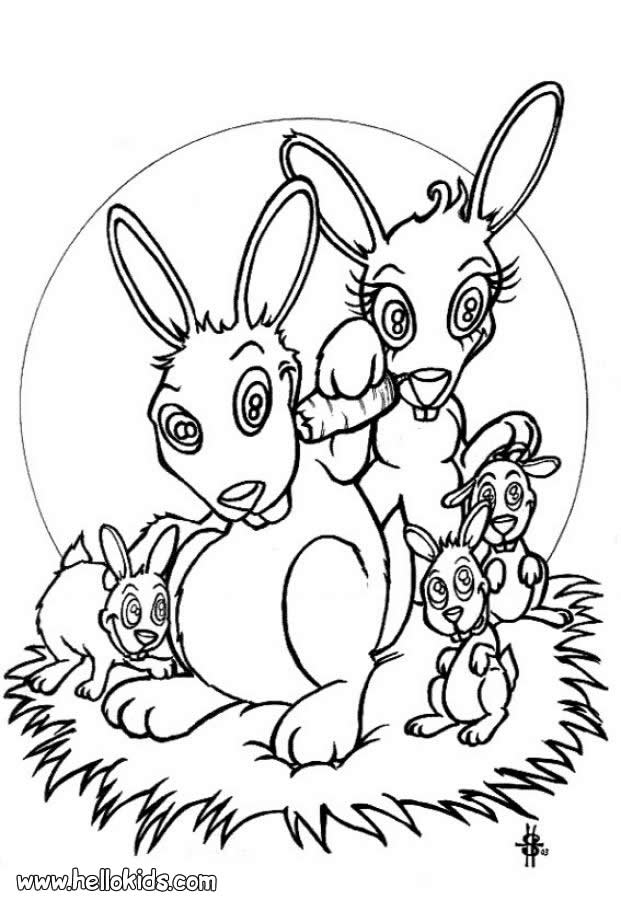 rabbit family coloring pages - photo #3