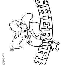 Sheriff coloring page - Coloring - HOLIDAY coloring pages - THANKSGIVING coloring pages - SHERIFF coloring pages