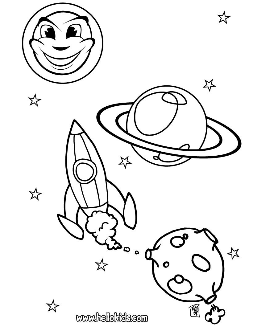Spacecraft coloring pages   Hellokids.com
