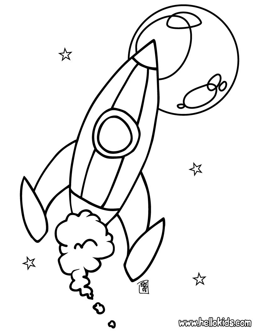 Spaceship coloring pages 