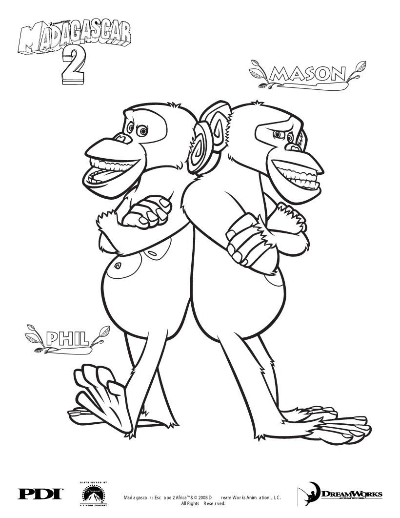 madagascar coloring pages for kids - photo #18
