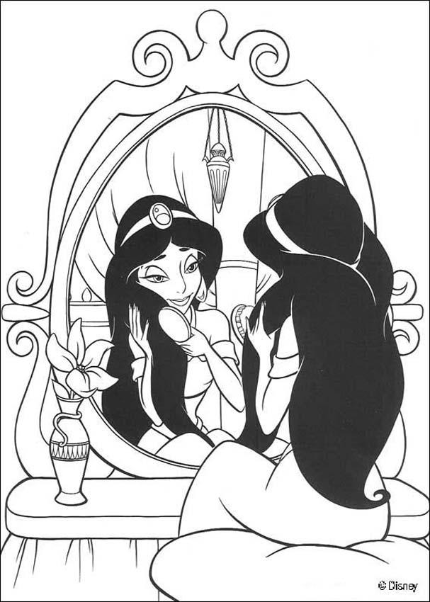 free princess jasmine coloring pages