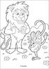 Boots the Monkey acrobat coloring page - Coloring - CARTOON CHARACTERS Coloring Pages - DORA THE EXPLORER coloring pages