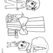 Teo and Matias with Christmas present coloring page - Coloring - Holiday coloring pages - Christmas coloring pages - Celebrate Christmas with Ana, Teo and Matias