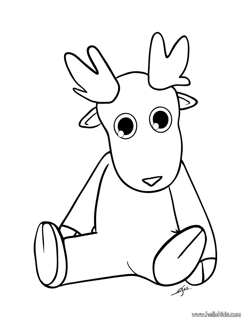 Cute dasher reindeer coloring pages - Hellokids.com