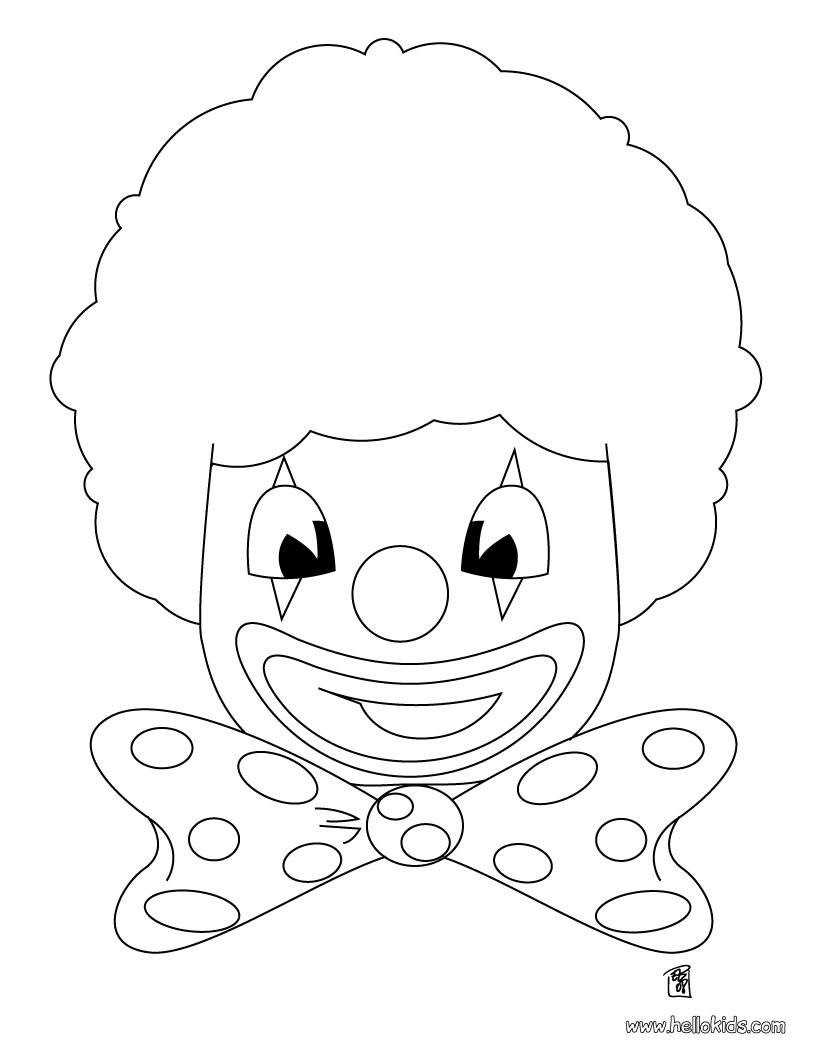 clown coloring pages for kids