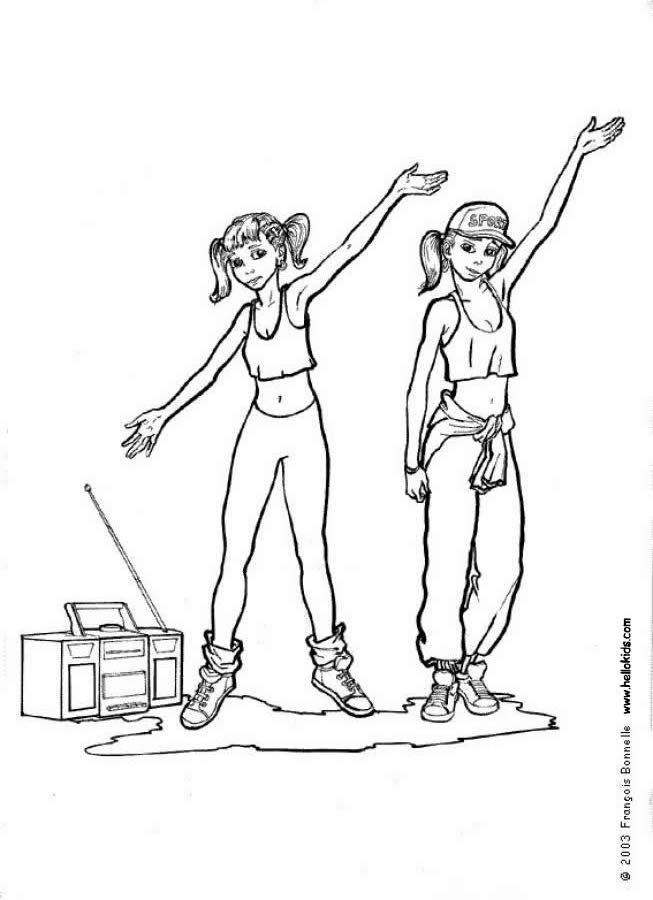 dancing girls coloring pages - photo #12