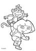 Dora the explorer and Boots coloring page - Coloring - CARTOON CHARACTERS Coloring Pages - DORA THE EXPLORER coloring pages