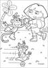 Dora, Boots and fiesta Trio coloring page - Coloring - CARTOON CHARACTERS Coloring Pages - DORA THE EXPLORER coloring pages