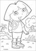 Dora the Explorer on holiday coloring page - Coloring - Cartoon Characters Coloring Pages - Dora the Explorer coloring pages