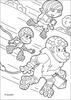 Dora skating with Boots and lion coloring page - Coloring - Cartoon Characters Coloring Pages - Dora the Explorer coloring pages