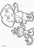 Dora with her friend Boots the monkey coloring page - Coloring - CARTOON CHARACTERS Coloring Pages - DORA THE EXPLORER coloring pages