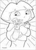 Dora the Explorer, Map amd Backpack coloring page - Coloring - Cartoon Characters Coloring Pages - Dora the Explorer coloring pages