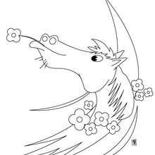 Flowered Horse coloring page - Coloring - ANIMAL coloring pages - FARM ANIMAL coloring pages - HORSE coloring pages