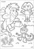Dora the Explorer, Boots the Monkey and Lion coloring page - Coloring - CARTOON CHARACTERS Coloring Pages - DORA THE EXPLORER coloring pages