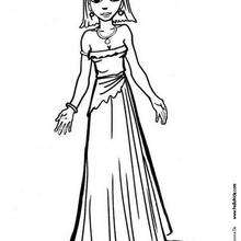 Beautiful Princess Coloring Pages Hellokids Page Princesses Dresses