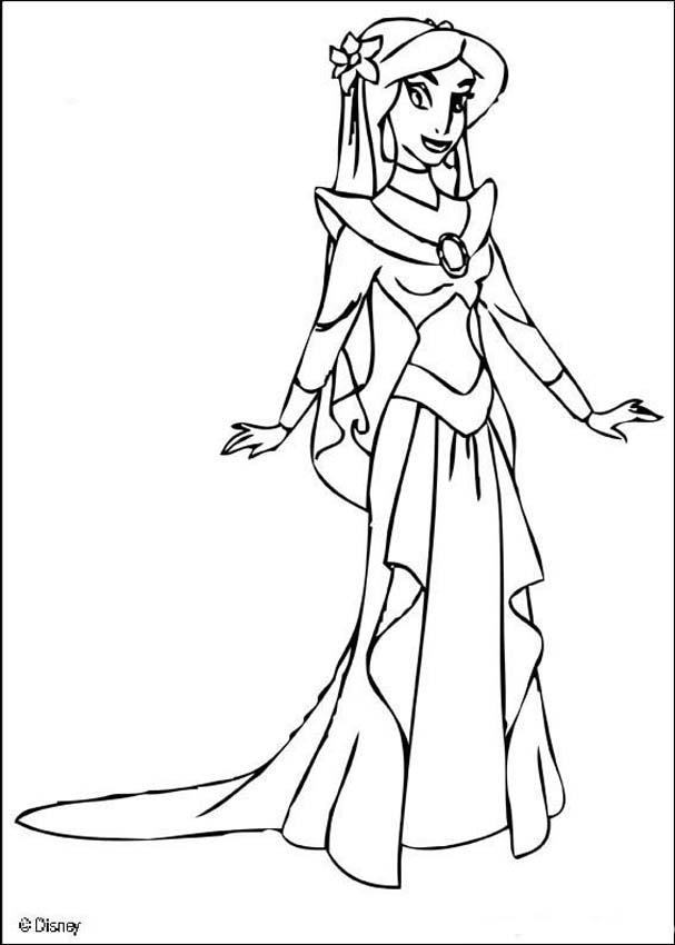 jasmine coloring pages online - photo #35