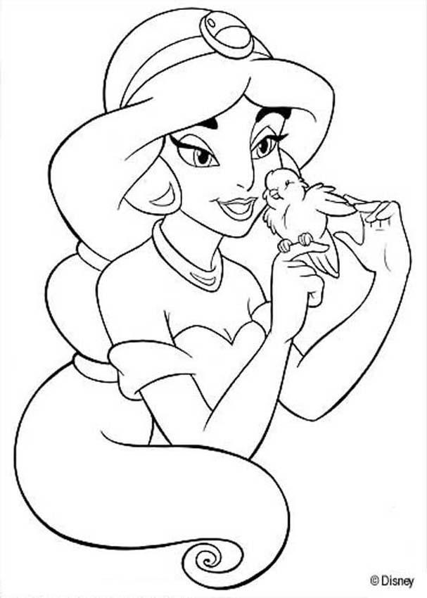 princess jasmine coloring pages for kids